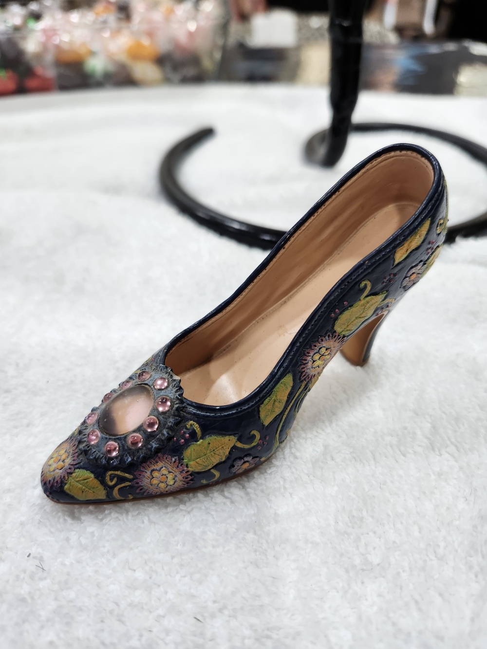 Sarna Charmed Life Mini Blue Floral Decorative Shoe Figurine